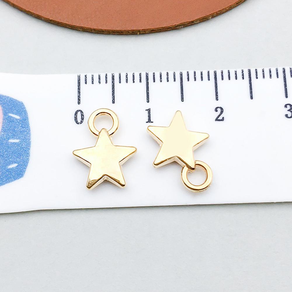 100-Piece Five-Color Alloy Sun, Moon, and Star Pendant Charms for DIY Jewelry