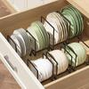 1Pc Kitchen Cabinet Plate Storage Countertop Dish Rack Drawer Dinner Plate Partition Drain Rack Layered Storage Rack Accessories