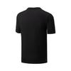Li Ning Badminton Serie Buchstaben Rundhals Bequem Vielseitig Atmungsaktiv Kurzarm T-Shirt Unisex Oberteile Schwarz AHSVD75-1