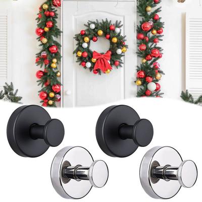4Pcs Storage Hooks Suction Cup Wreath Hangers Strong Load-bearing Rustproof Easy To Install Glass Door Wreath Hooks