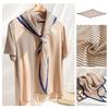 New Wool Silk Scarf for Women Fashionable and Versatile Long Strips  High-end Printed Neck Scarf Exterior
