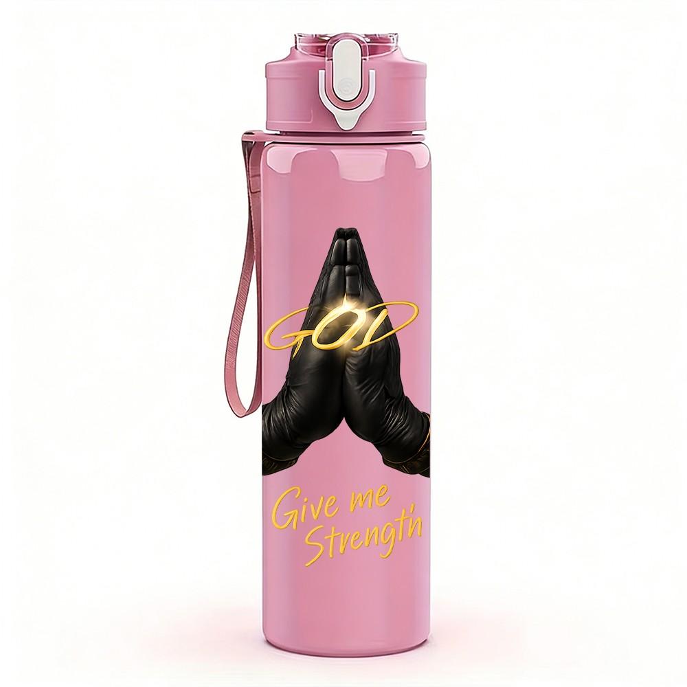1PC Go For It Boot Graphic 750ml Color Plastic Sports Water Bottle Leakproof Flip Straw Lid Suitable for Sports Office Home Use