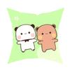 Cute Cartoon Pillow Decorative Sofa Living Room Cushion Bedroom Cartoon Pattern Pillow Back Pillow Lumbar Pillow Case