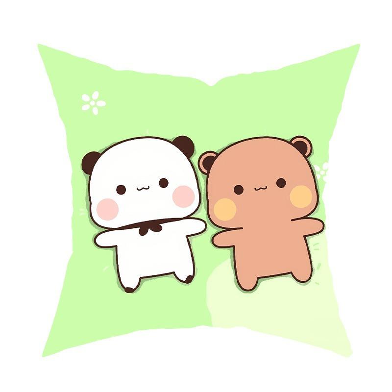 Cute Cartoon Pillow Decorative Sofa Living Room Cushion Bedroom Cartoon Pattern Pillow Back Pillow Lumbar Pillow Case