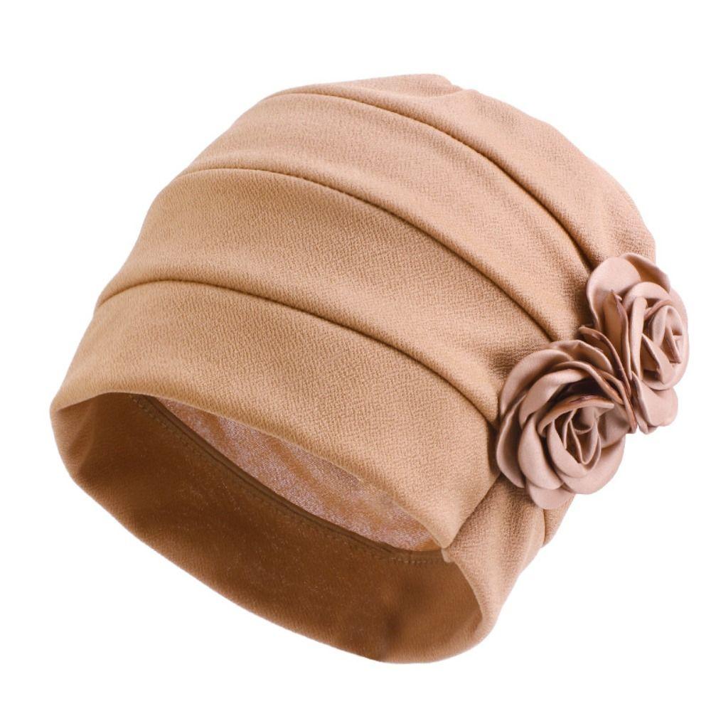 Soft Fabric Turban Cap Hair Loss Friendly India Cap Bandana Fashion Hijab Cap Daily Wear