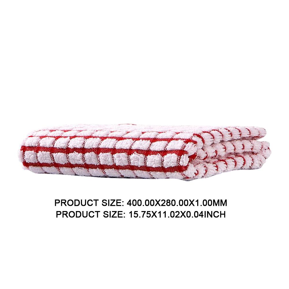 Absorbent Hand Towels Quick Drying Kitchen Dishcloths Set Checkered Decorative Towels for Kitchen Drying