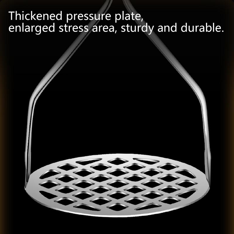 Manual Potato Masher Creative Stainless Steel Mud Press Masher Stainless Steel Potatoes Crusher Pusher Kitchen Gadget