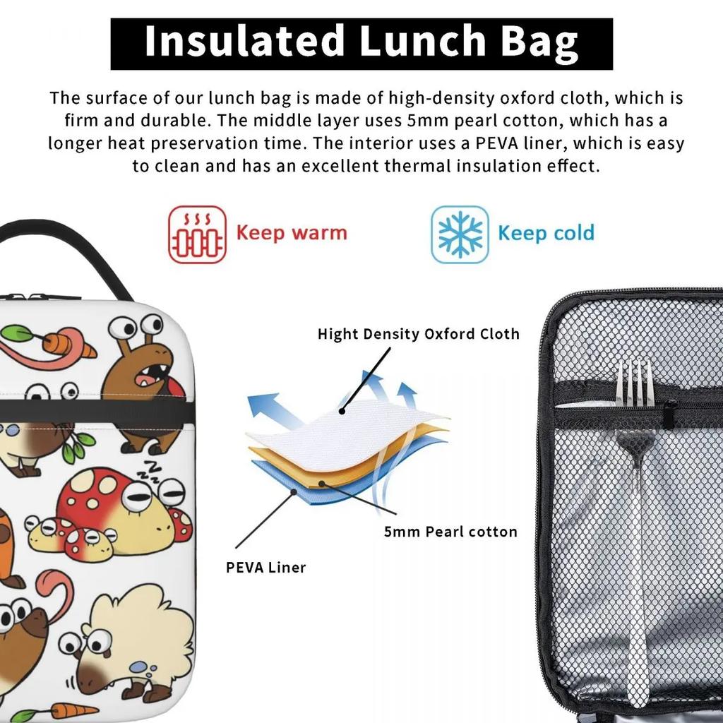 Brotdose Pikmin Spiel Merch Neuheit Lunchbehälter Y2K Thermokühler Bento Box für die Schule