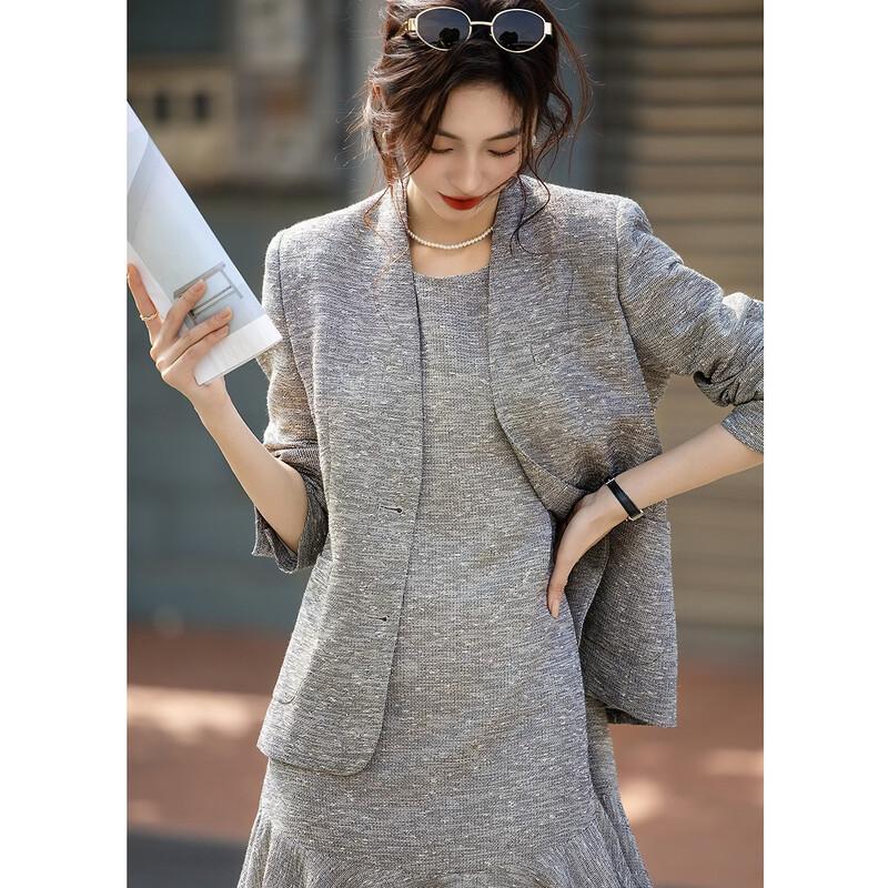 Women s Elegant V-Neck Slim-Fit Blazer L