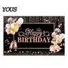 Birthday Celebration Banner Happy Backdrop, Party Photo Background Cloth for Celebration, Decorative Bunting Flag Decor Kids Women, Supplies