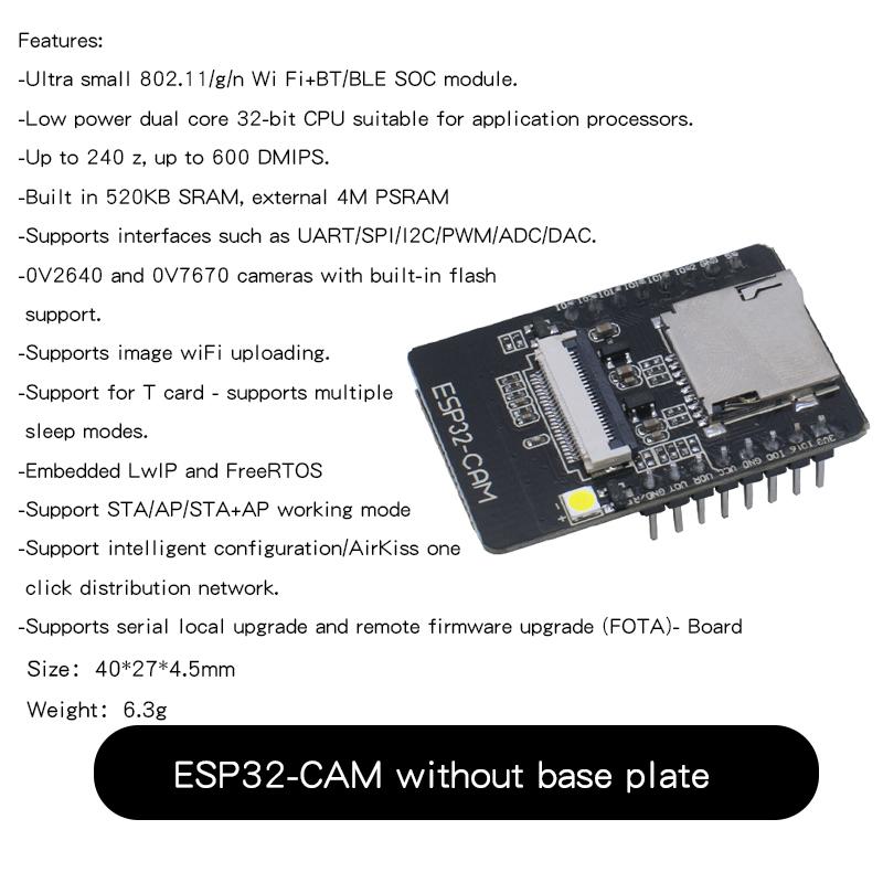 LIZAO ESP32-CAM Development Board, WiFi+Bluetooth Module with OV3660 High-Definition Camera