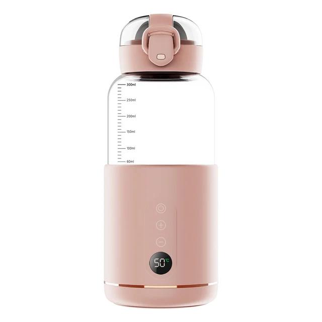 Portable Water Warmer for Baby Formula 300ml Capacity Precise Temperature Control Built-in Battery Wireless Instant Water