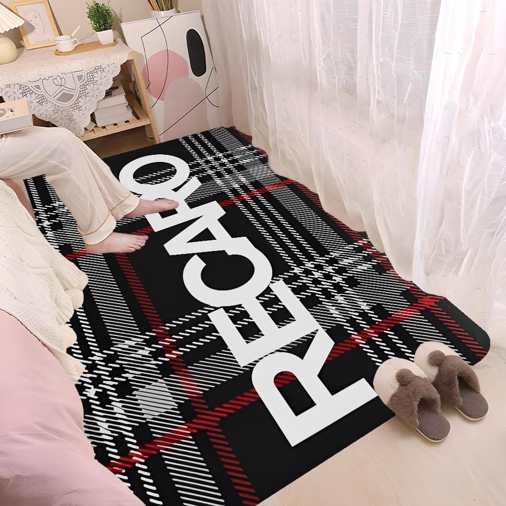 Recaros Logo Fußmatte für die Vordertür Rutschfest Wasserabsorbierend Langer Streifen Kissen Schlafzimmermatte Bettvorleger