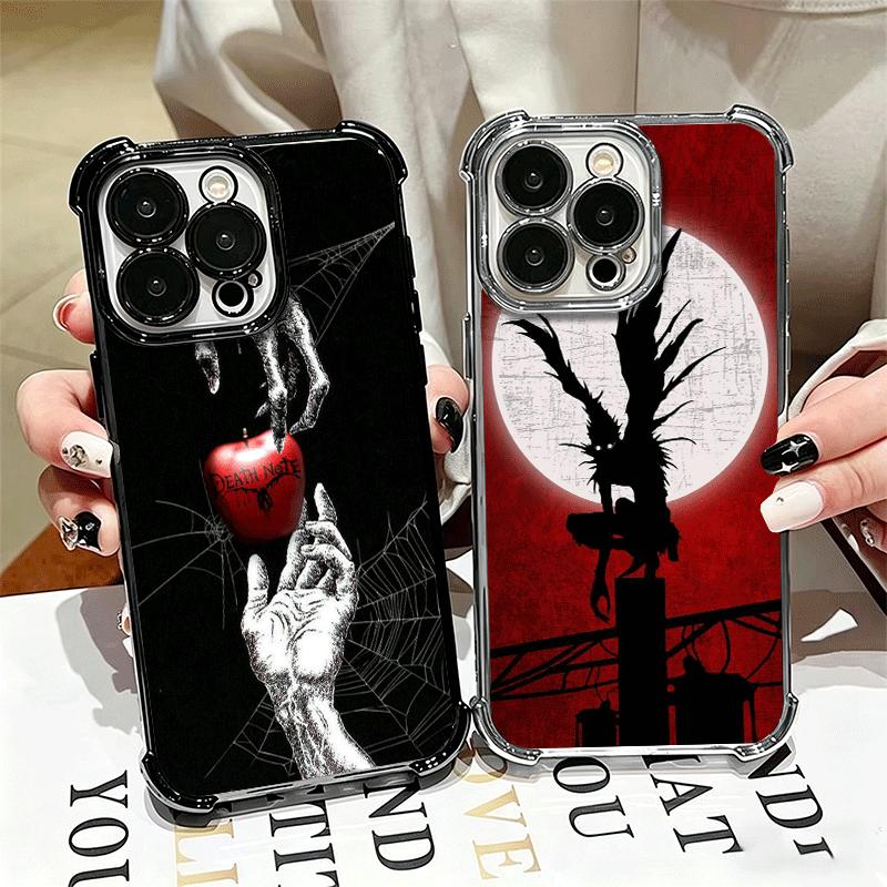 N-Notes D-Deaths Anime Ryuk Soft Phone Case For iPhone 15 16 17 Air 14 Pro Max 16E Plus 13 12 Mini Plating Anti-Fall Fundas