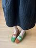 Feerldi Emboridery Cat Flock Shoes Woman Designer Two-tones Loafers New Arrival 2025 Low Heels Ladies Square Toe Moccasin Shoes