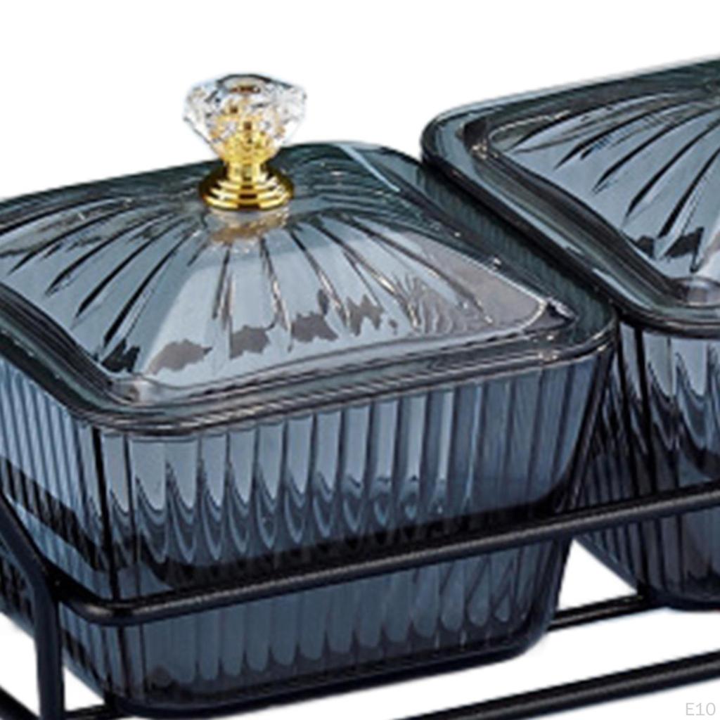 Divided Serving Dishes Appetizer Tray Caddy Platter Desserts Plate Dried Fruit