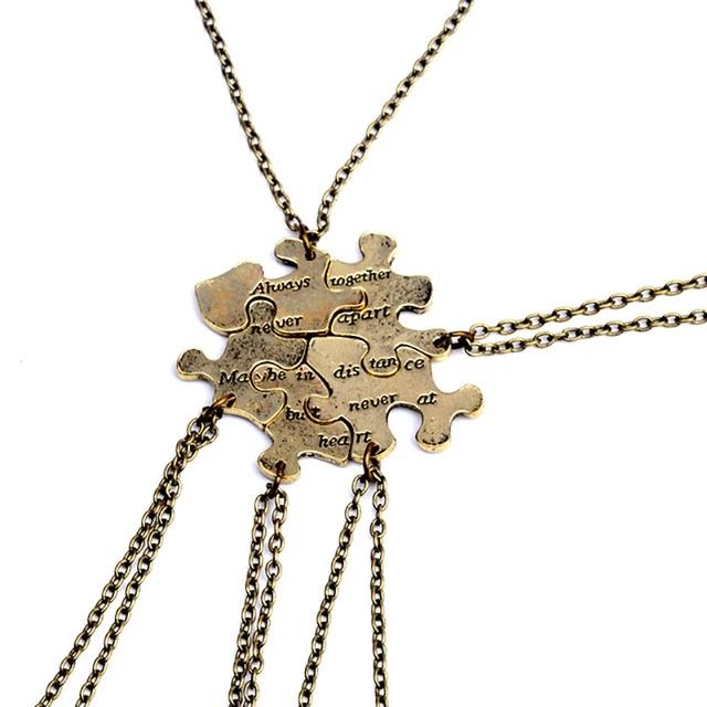 3/4/5/6/7/8/9/10PCS Best Friend Good Friends Necklace Friendship Letter BFF Pendant Necklace Fashion Graduation Ceremony Gift