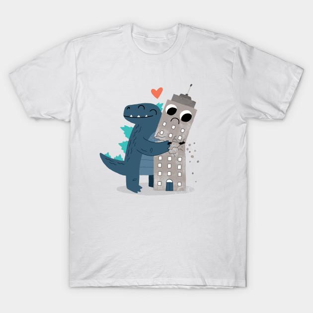 

Men Black Print T-shirt Monsters: Big Love No-Cut Transfer Paper Print Cotton Tshirt 2XL білий
