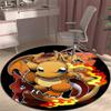 3DPikachu HD Cartoon Round Rug, Suitable for Decorating Living Rooms, Bedrooms, Sofas, and Playrooms; Non-slip Gift.