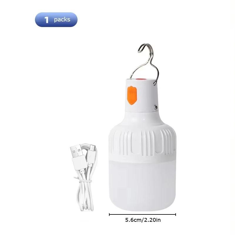 1/2/4/5PC Camping Light Portable Rechargeable Dimmable LED Bulb Brightness Outdoor Tent Light Emergency Night Light with Hook