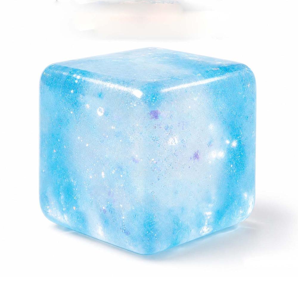 Glitzer Eiswürfel Squishy Spielzeug Langsam Rückprallender Würfel Fidget Spielzeug Entspannungs Würfel Knetspielzeug Kinder Geschenke