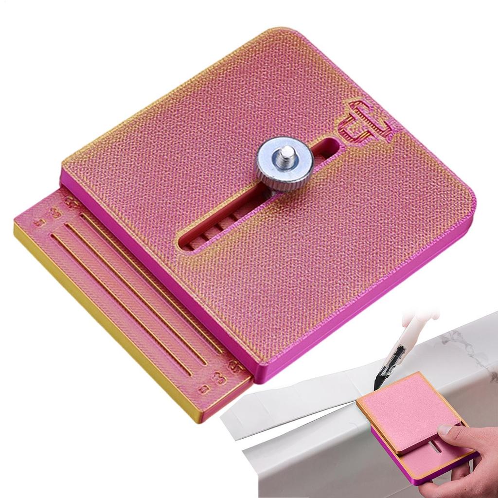 Edge Trimming Guide Anti-Slip Precision Portable Adjustable DIY Edge Wrap Cutting Template Tool for Cabinet Door Window