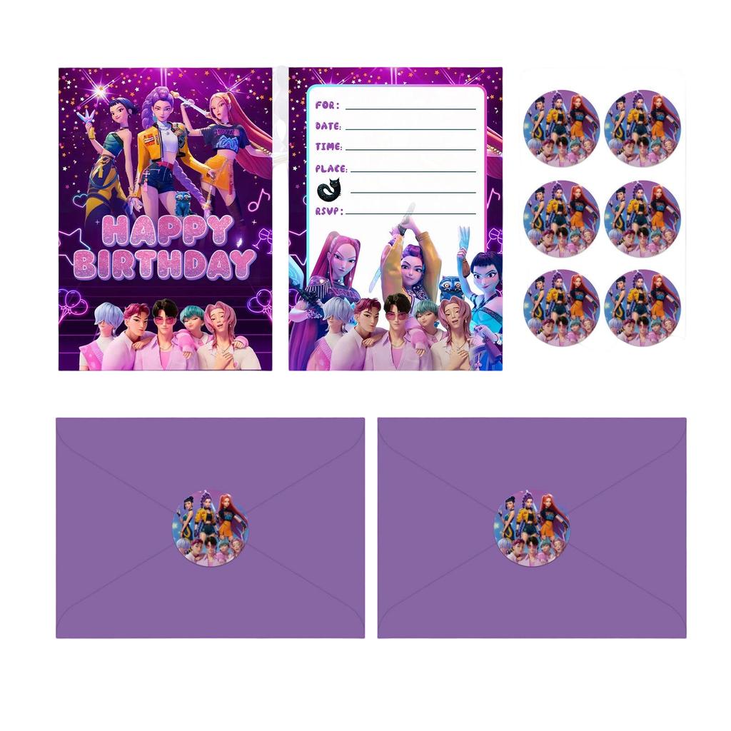 Party Invitations, Birthday Invitations, Writable Birthday Party Invitation Cards, Letter Stickers