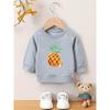 Adorable Cartoon Print Design, Comfortable And Easy Sweatshirt for Baby Girls, Perfect for Spring And Autumn