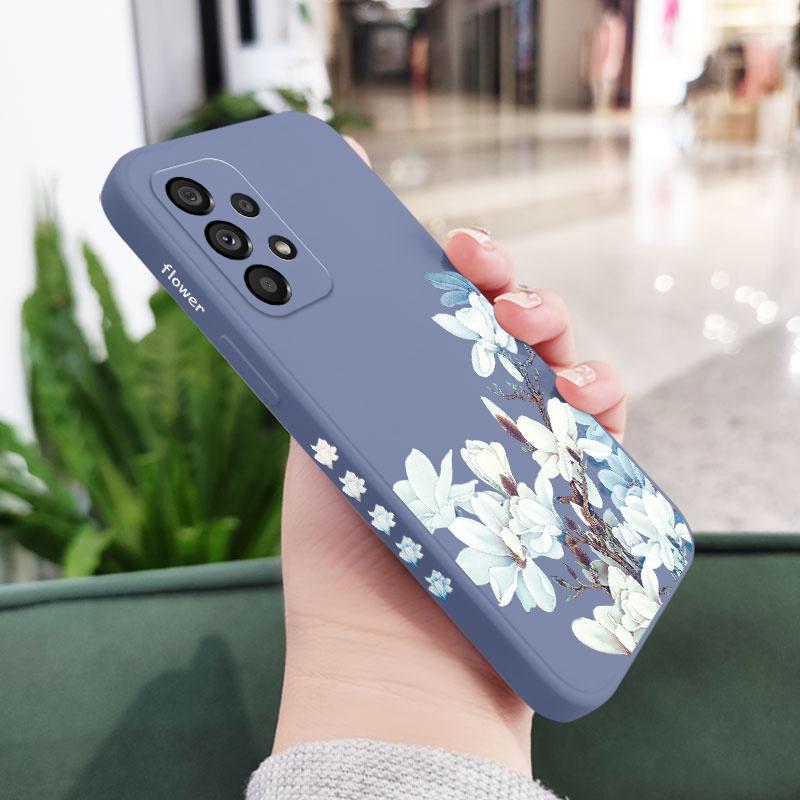 Magnolia Flower Case For Samsung A16 A06 A73 A53 A33 A24 A23 A15 A25 A35 A55 A13 A03S A72 A52S A32 A02S A22 A04S 4G 5G Cover