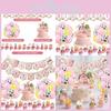Farm Animal Birthday Party Banner And Balloon Decor Set With Paper Flags For Kids Celebration