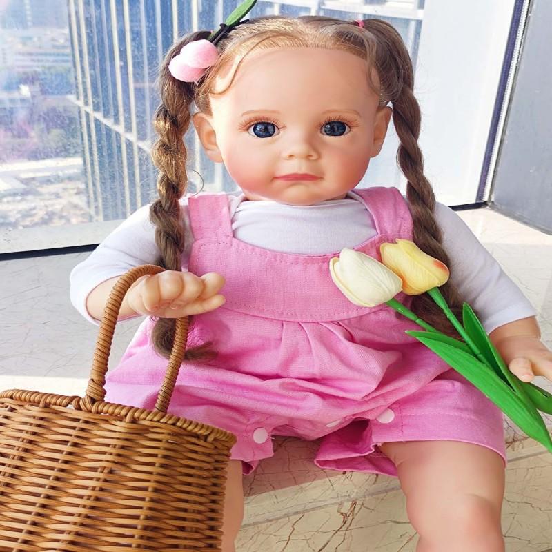 Cloth Body Simulation High Color Hair Transplant Rebirth Doll Cute Doll Toy Holiday Gift