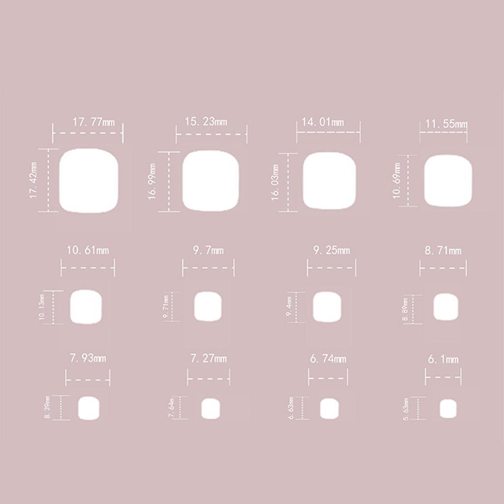 Pink Gradient False Nails Press On Nails Manicure Kit For Hands And Feet Reusable ABS Plastic
