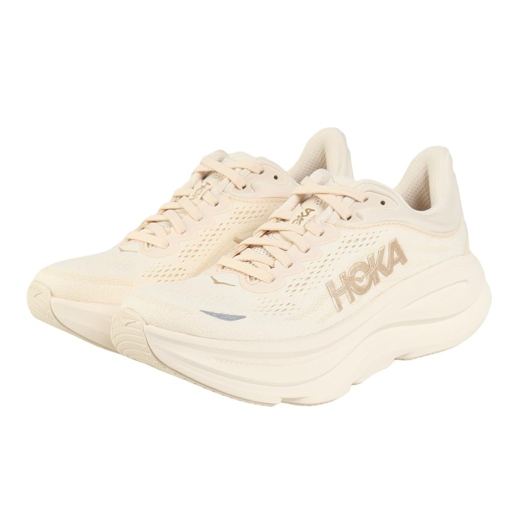 HOKA Bondi Running Size Shoes, 91162012-VCH (Beige, 26.0, Women's)