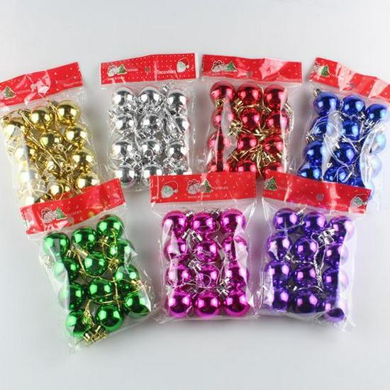 

3cm Glossy Christmas Tree Balls - Livability Decorations 12pcs Bag Red