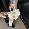 Versatile Lychee Pattern Hand Bag Women's 2025 New Fashion Chain Platinum Bag Summer Senior Messenger Bag