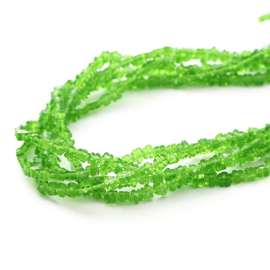 45-Piece Millefiori Glass Flower Beads for Handmade DIY Necklace, Bracelet, and Earring Jewelry