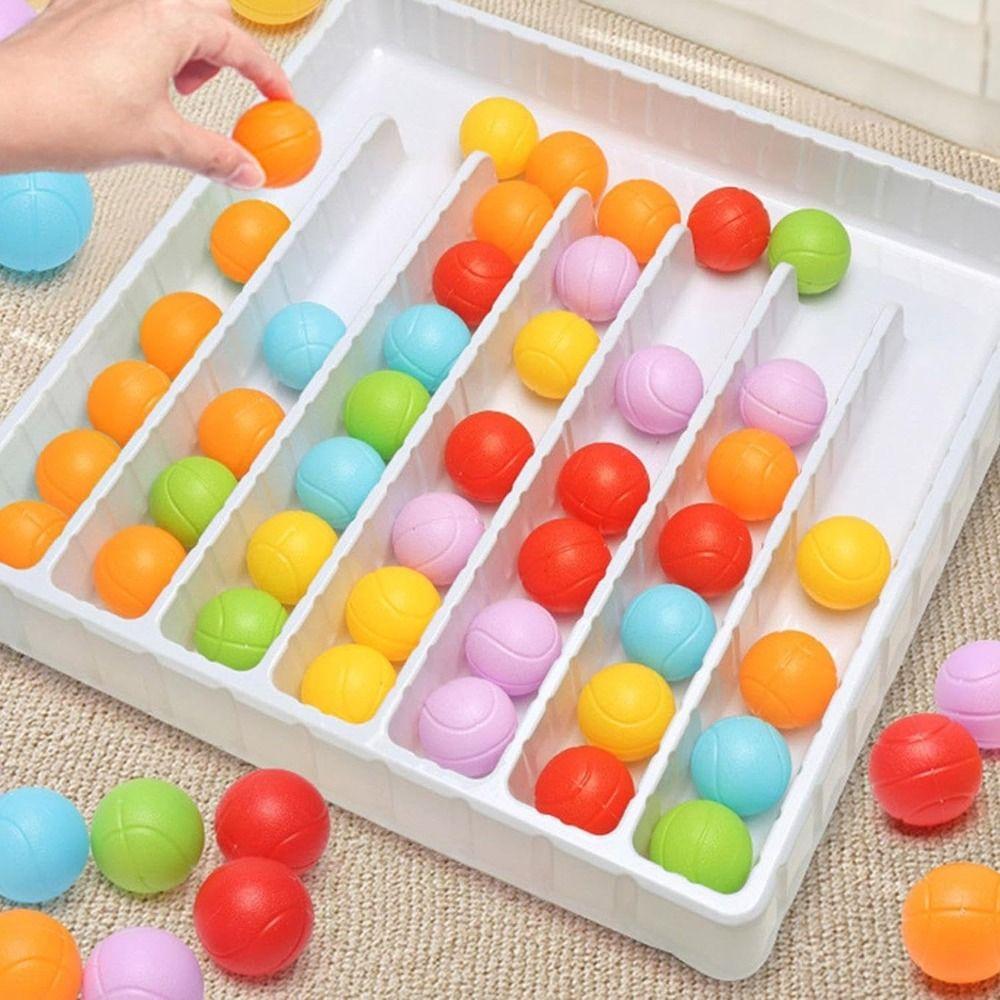 Children Montessori Color Ball Return Game Parent-Child Interaction Interactive Puzzle For Kids