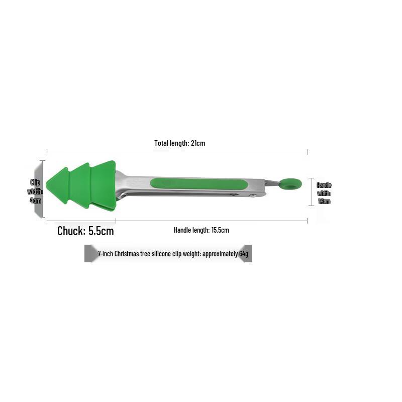 WuTuo Christmas Snowman Silicone Food Tongs (2-Pack)