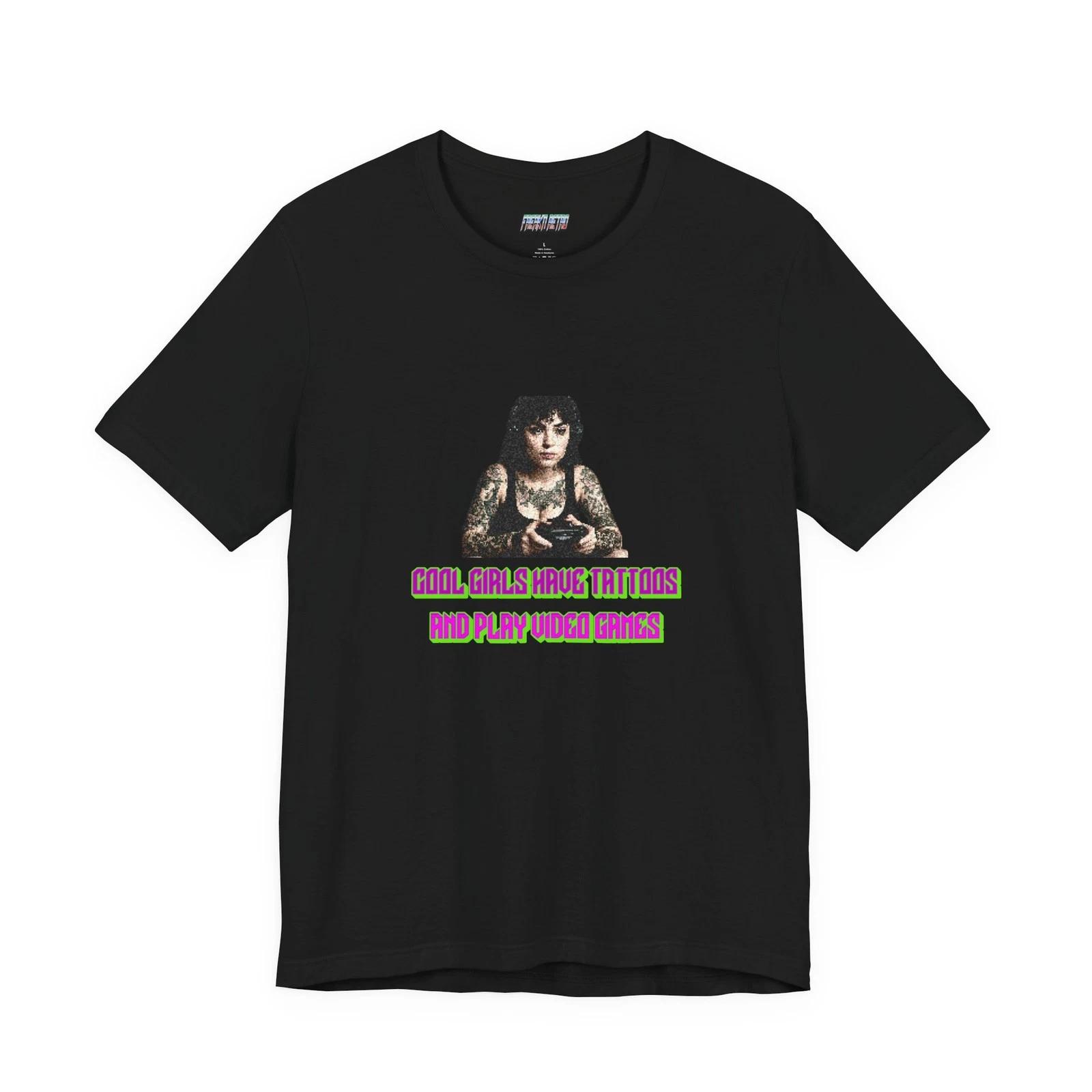 

Tattooed Gamer Girl T-shirt L
