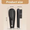 Ceramic Hair Straightener Brush Comb, 3 Adjustable Heat Levels Efficient Styling