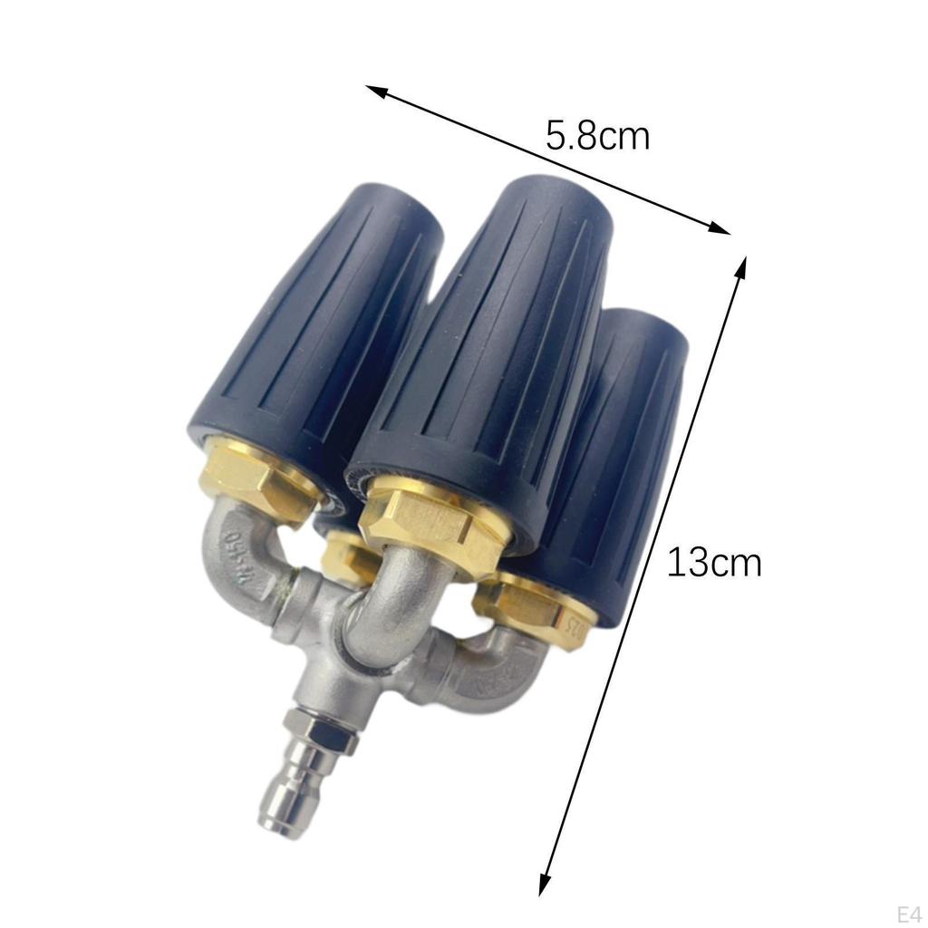 4000 PSI Pressure Rotating Spray Nozzle 1/4 Inch Quick Connect Stainless Steel Connector