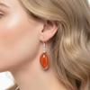 Solid 925 Sterling Silver Carnelian Gemstone Marquise Gemstone Handmade Dangle Earrings Gift For Her