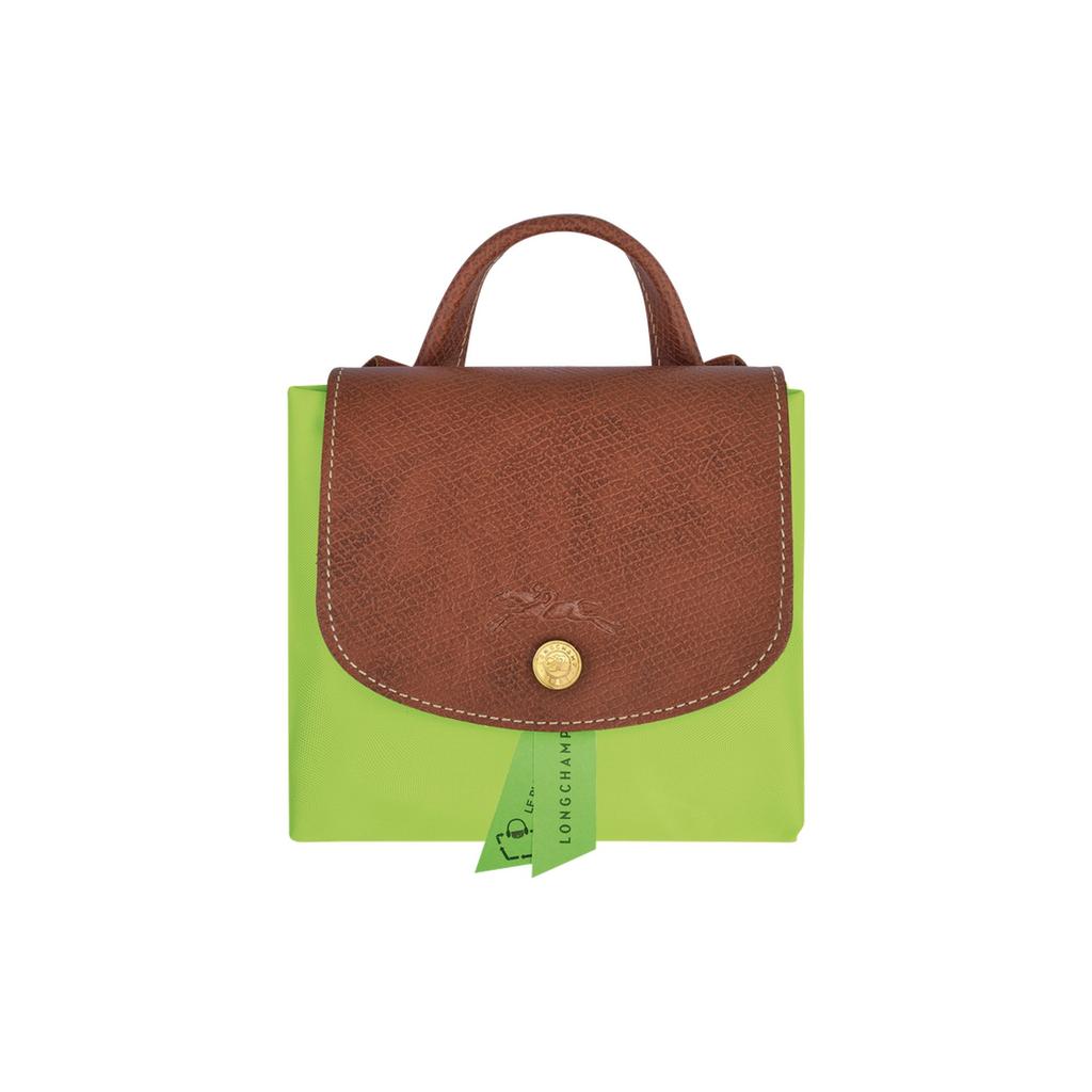 LONGCHAMP Le Pliage Polyamide With Cow Leather Trim Backpack Mini Women's Green 1699089355