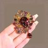 Fancy Design Fashion Fashion Maple Brooch Female Super Flash Rhinestone Leaf Pin Suit Coat Corsage Accessories