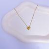High-End Light Luxury Gold-Plated Titanium Steel Heart Necklace for Women