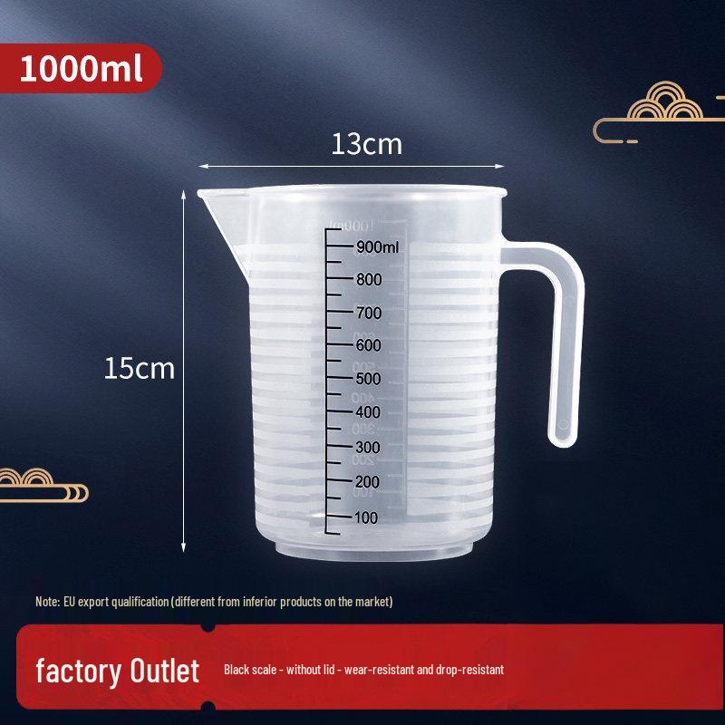 Hengzhi Large Capacity Food-Grade Plastic Measuring Cup for Milk Tea