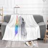 The Rainbow Flag : 'I Would If I Could… Not Yet , But Soon.' Creative Design Comfortable Warm Flannel Blanket Rainbow Flag
