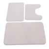 3 Pieces Toilet Mat Set Non Slip Water Absorbent Washable Bathroom U Shaped Toilet Rug Set for Home Toilet Training