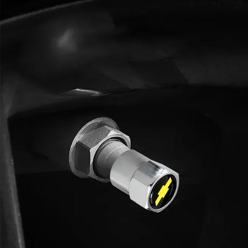 New 4Pcs Car Wheel Tire Valve Caps Air Stem Covers Accessories For Chevrolet Silverado Impala Malibu Equinox Cruze Blazer Spark