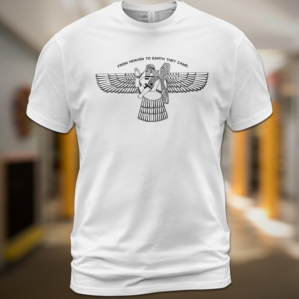 Ancient Aliens Anunnaki Winged God Sumerian civilization man Unisex T-Shirt XXXL